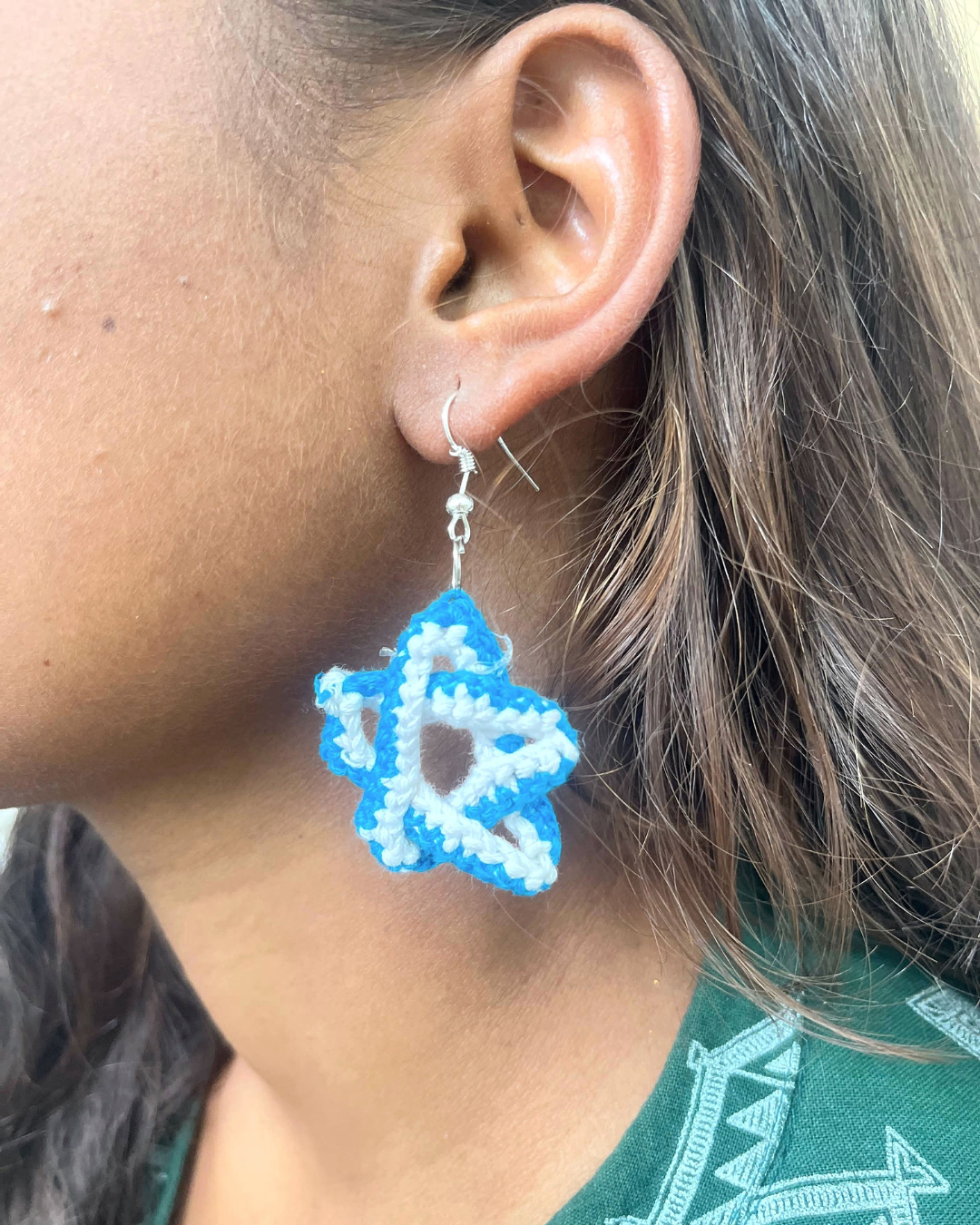 Star Handmade Crochet Earrings