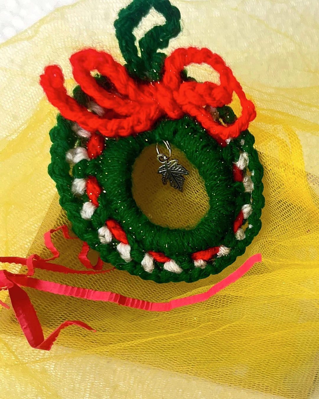 Christmas Wreath Handmade Crochet Ornament