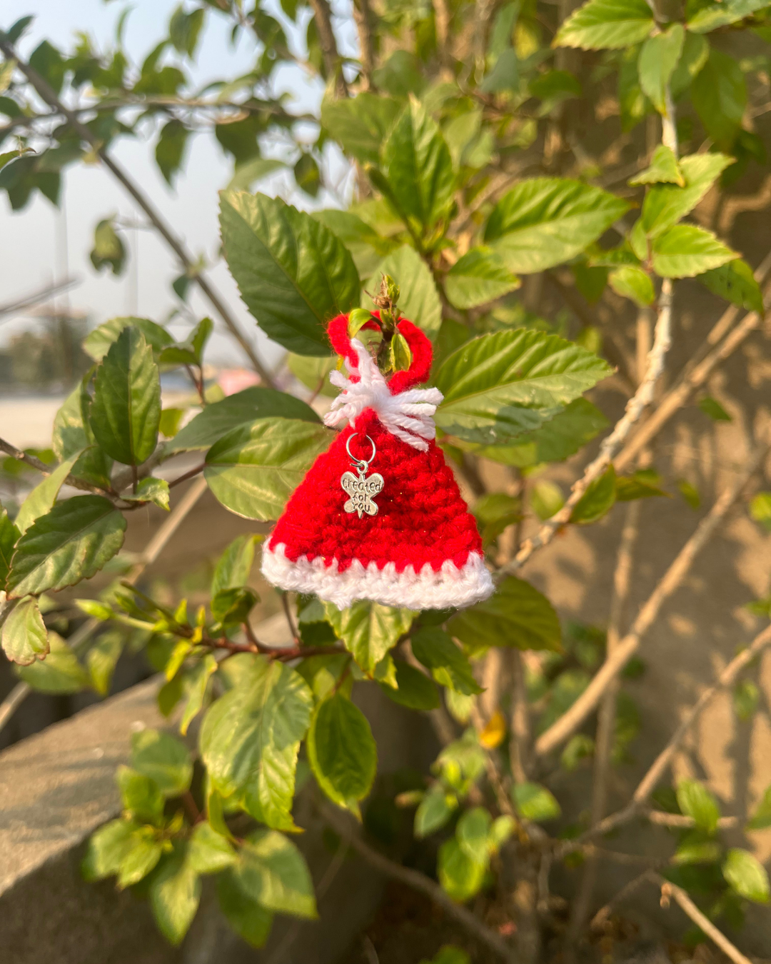 Santa Cap Handmade Crochet Keychain