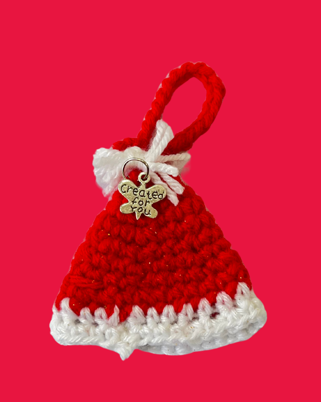 Santa Cap Handmade Crochet Keychain