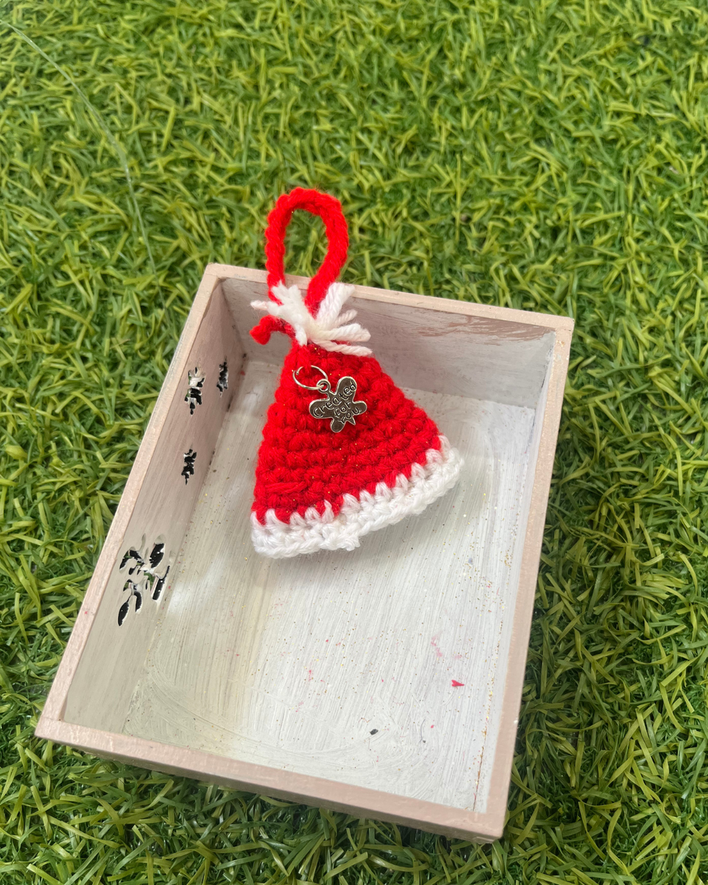 Santa Cap Handmade Crochet Keychain