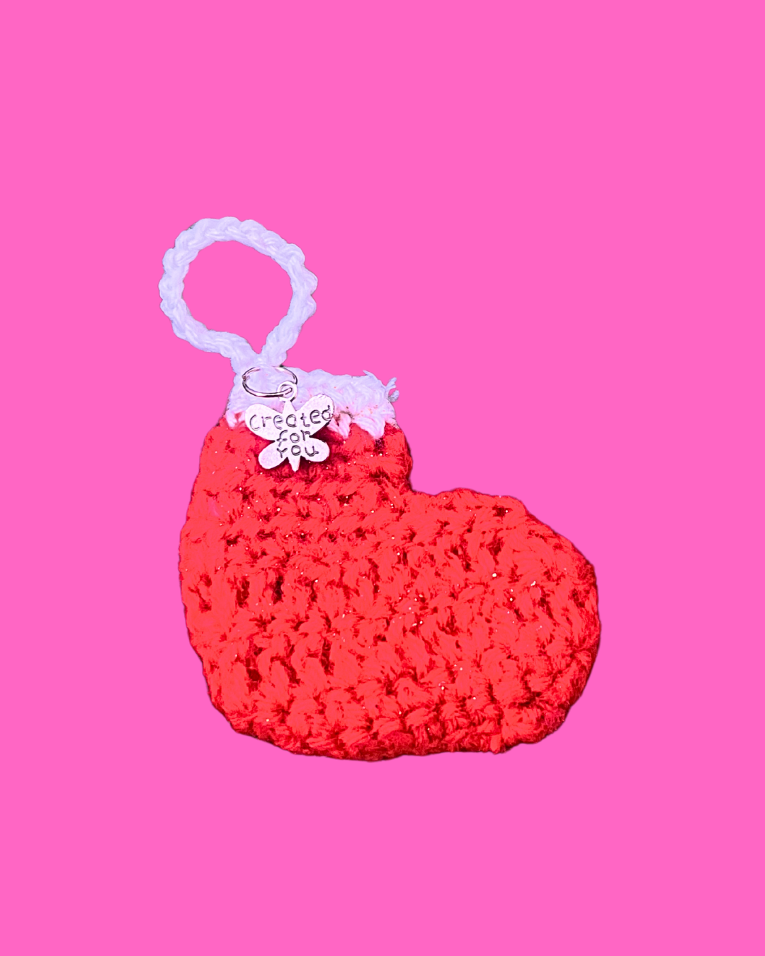 Santa Shoe Handmade Crochet Ornament