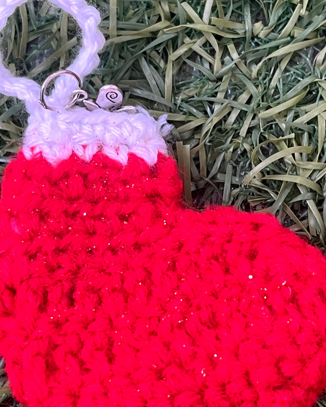 Santa Shoe Handmade Crochet Ornament