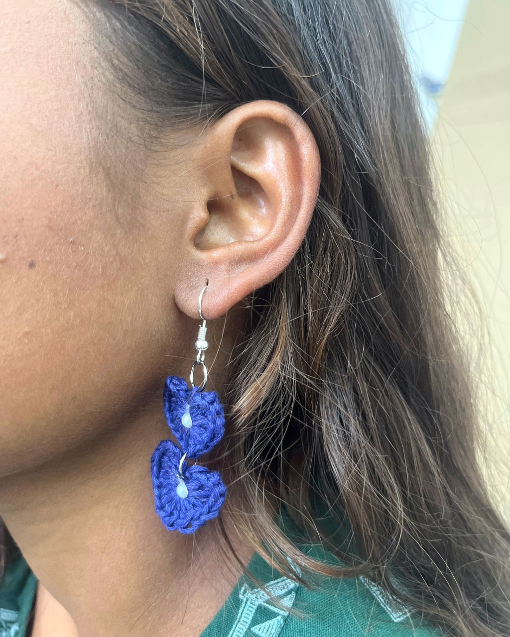 Heart Handmade Crochet Earrings