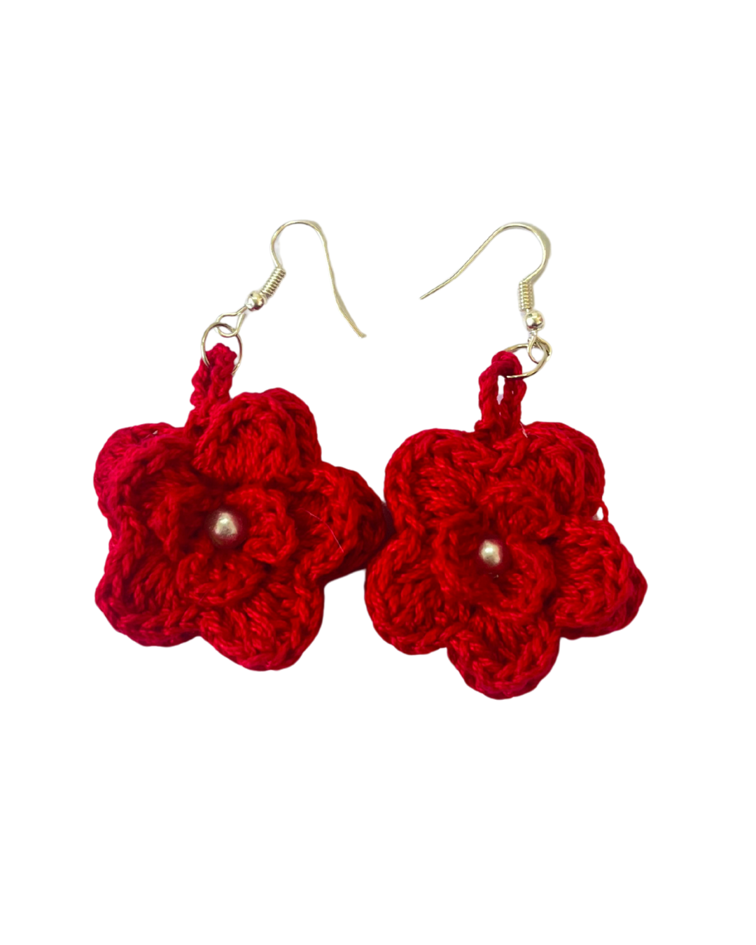 Rose Handmade Crochet Earrings