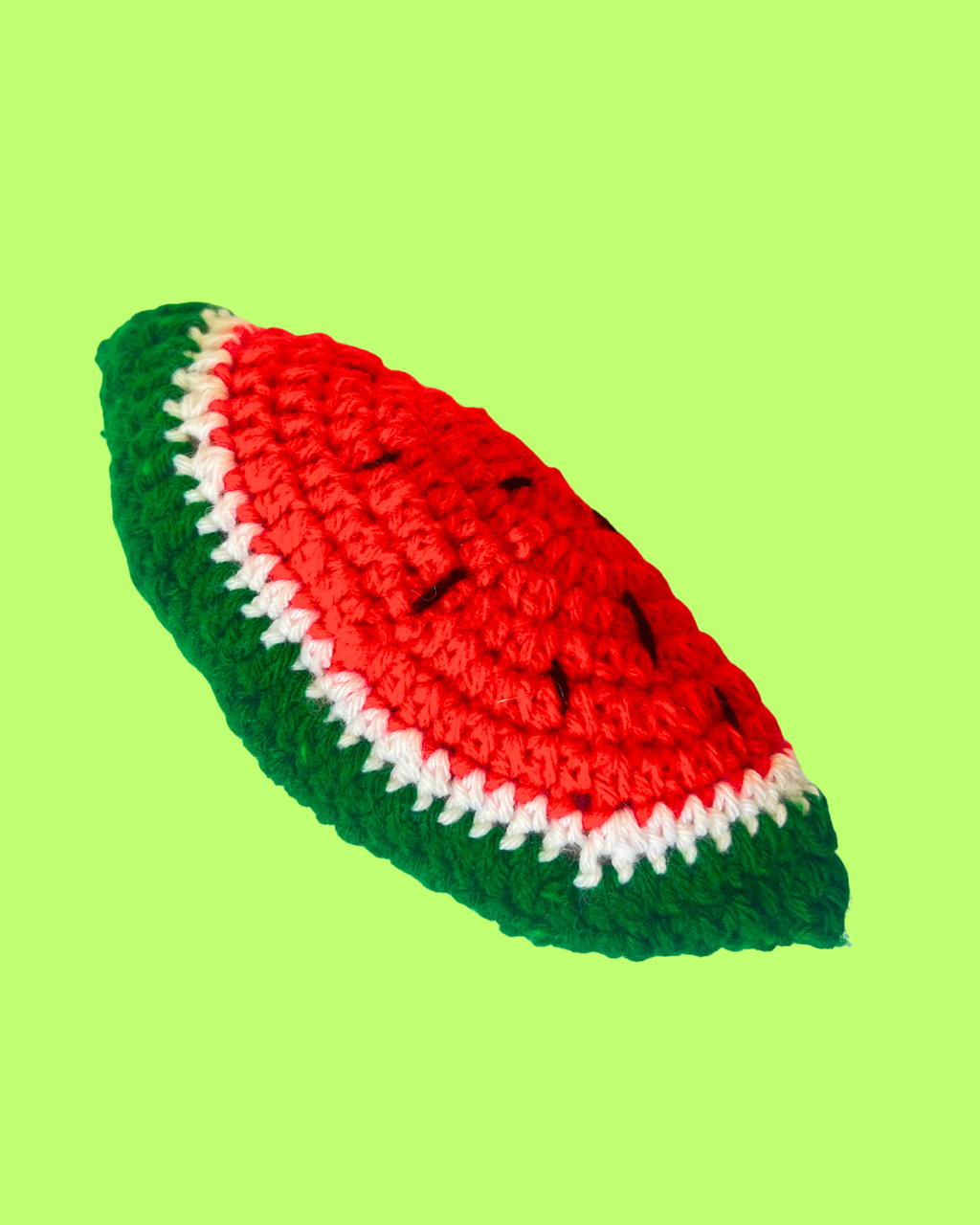 Mini Watermelon Slice Handmade Soft Crochet Toy