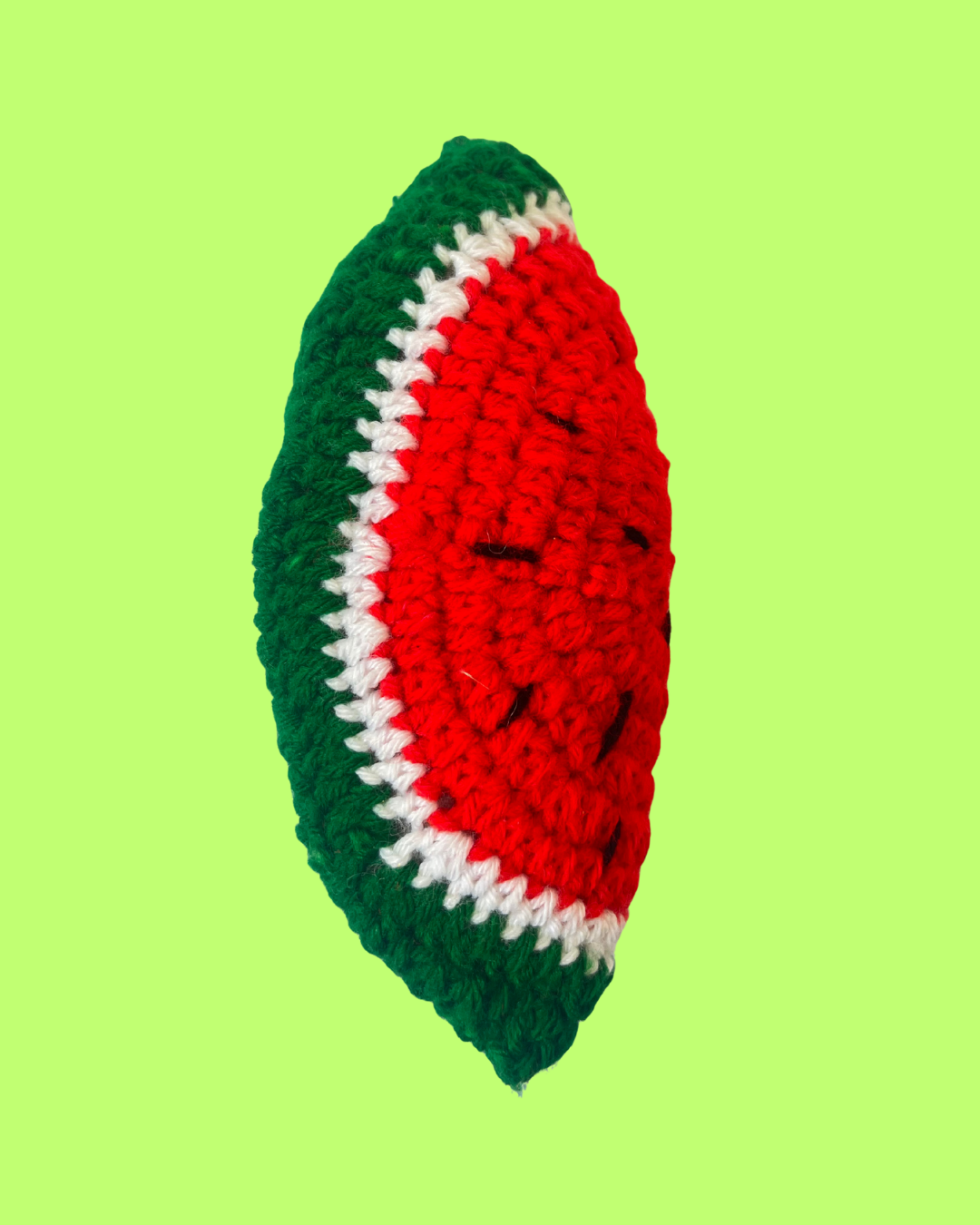 Mini Watermelon Slice Handmade Soft Crochet Toy