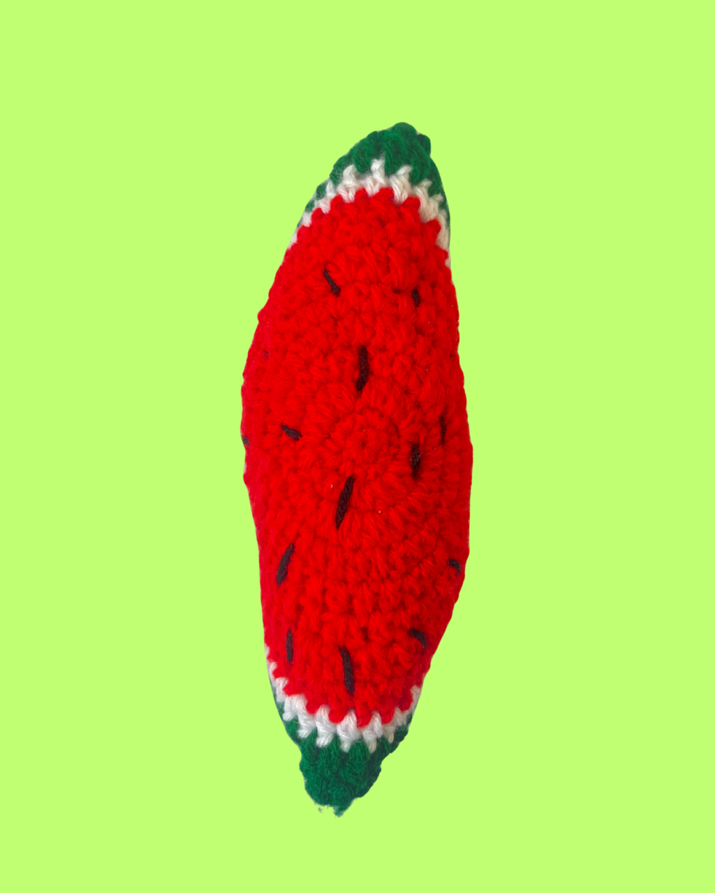 Mini Watermelon Slice Handmade Soft Crochet Toy