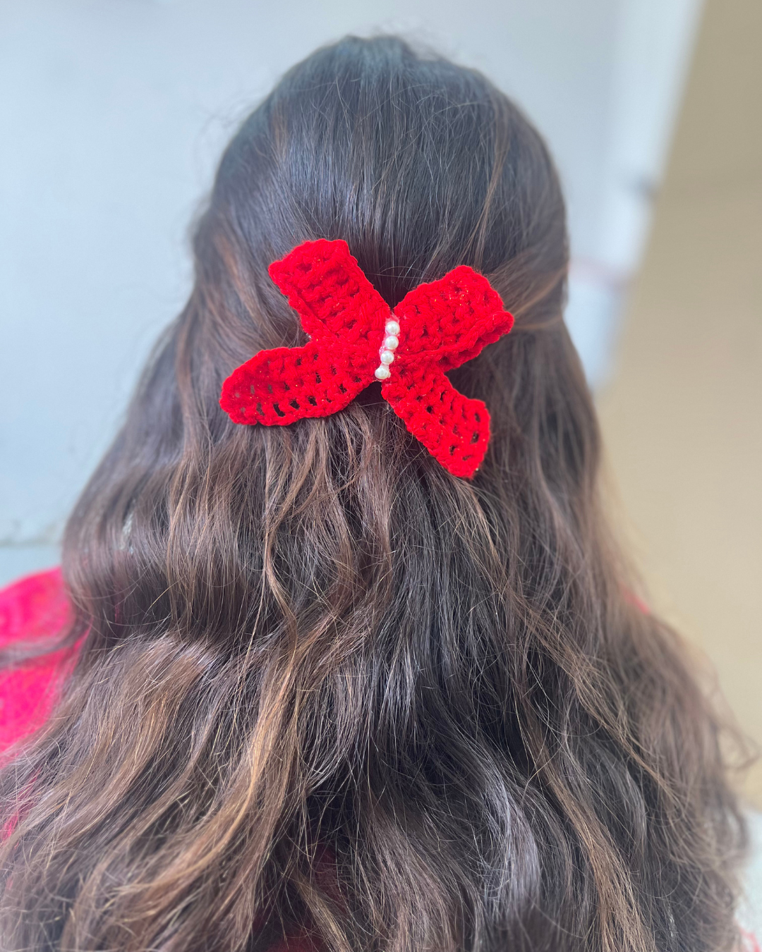 Bow Handmade Crochet Hair Clip