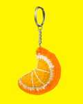 Orange Slice Handmade Crochet Keychain