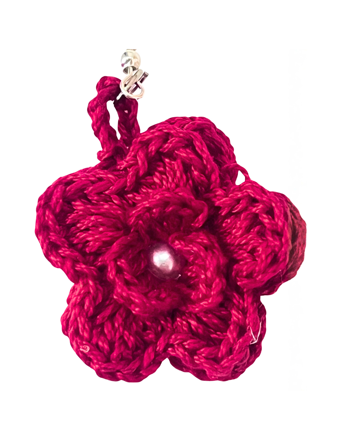 Rose Handmade Crochet Earrings