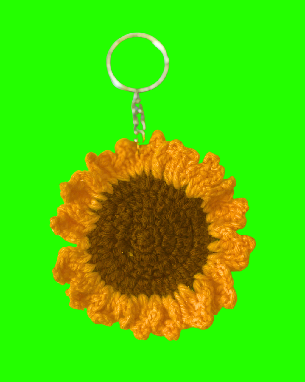 Sunflower Handmade Crochet Keychain