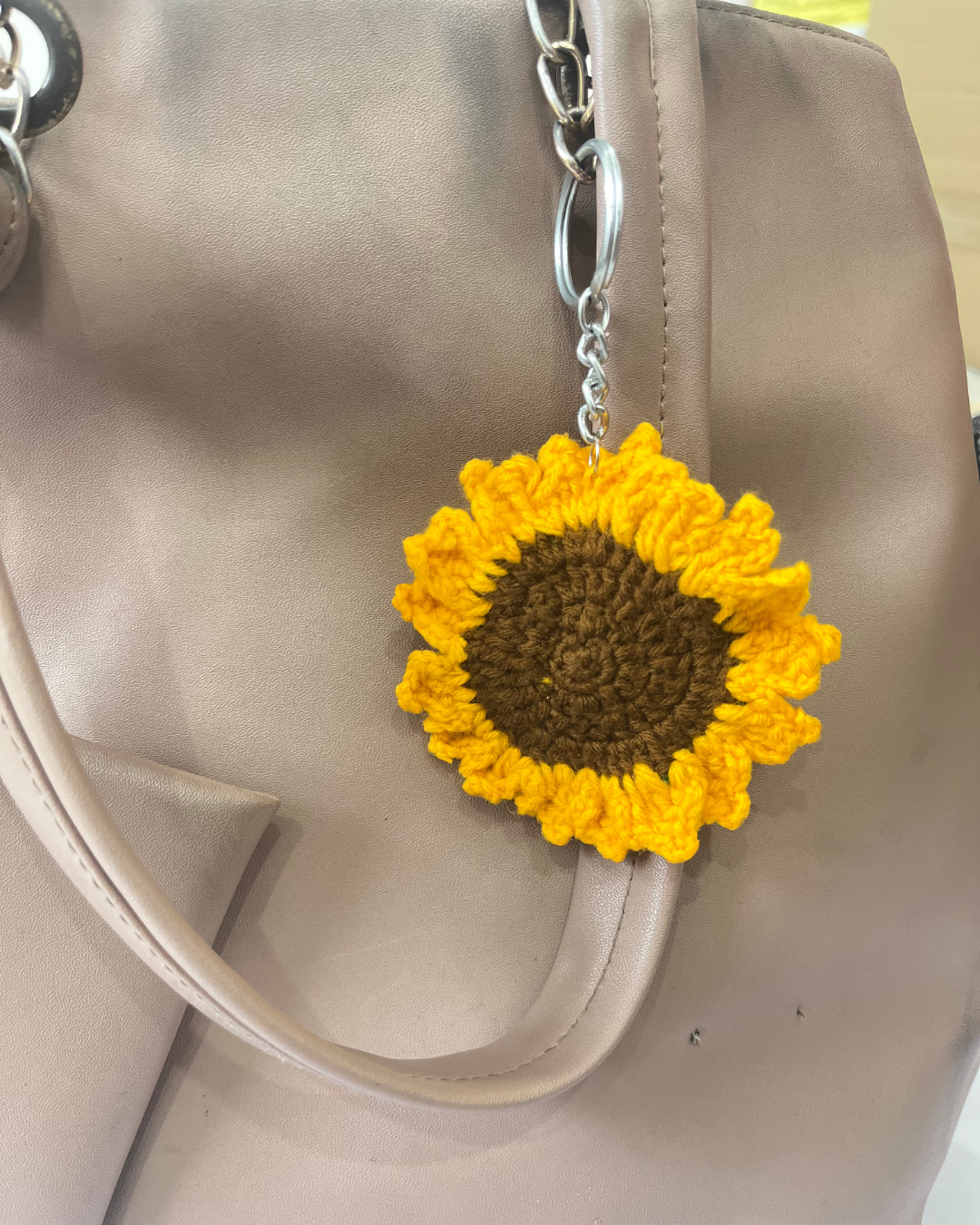 Sunflower Handmade Crochet Keychain