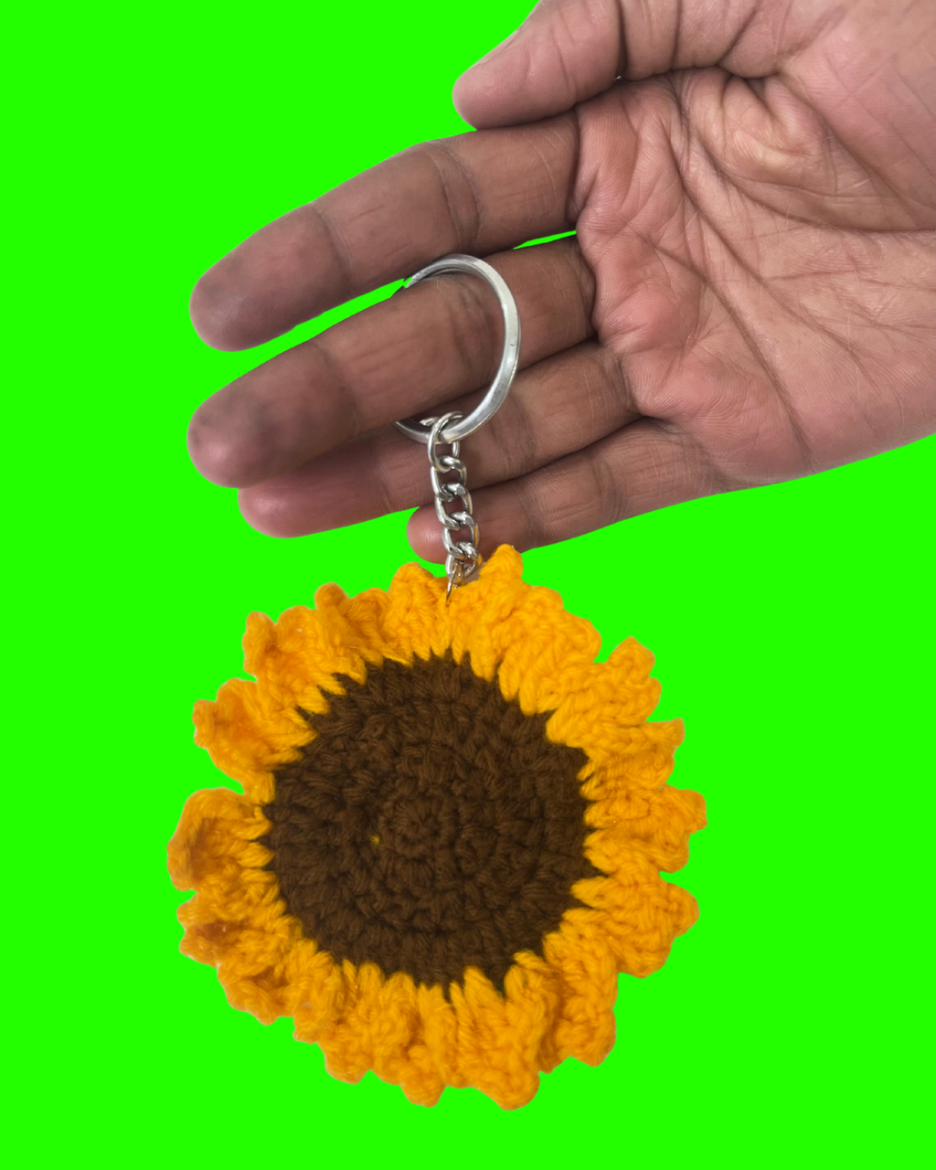 Sunflower Handmade Crochet Keychain
