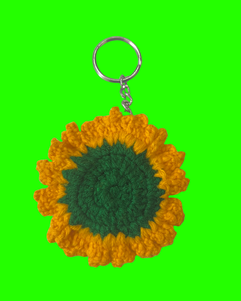 Sunflower Handmade Crochet Keychain