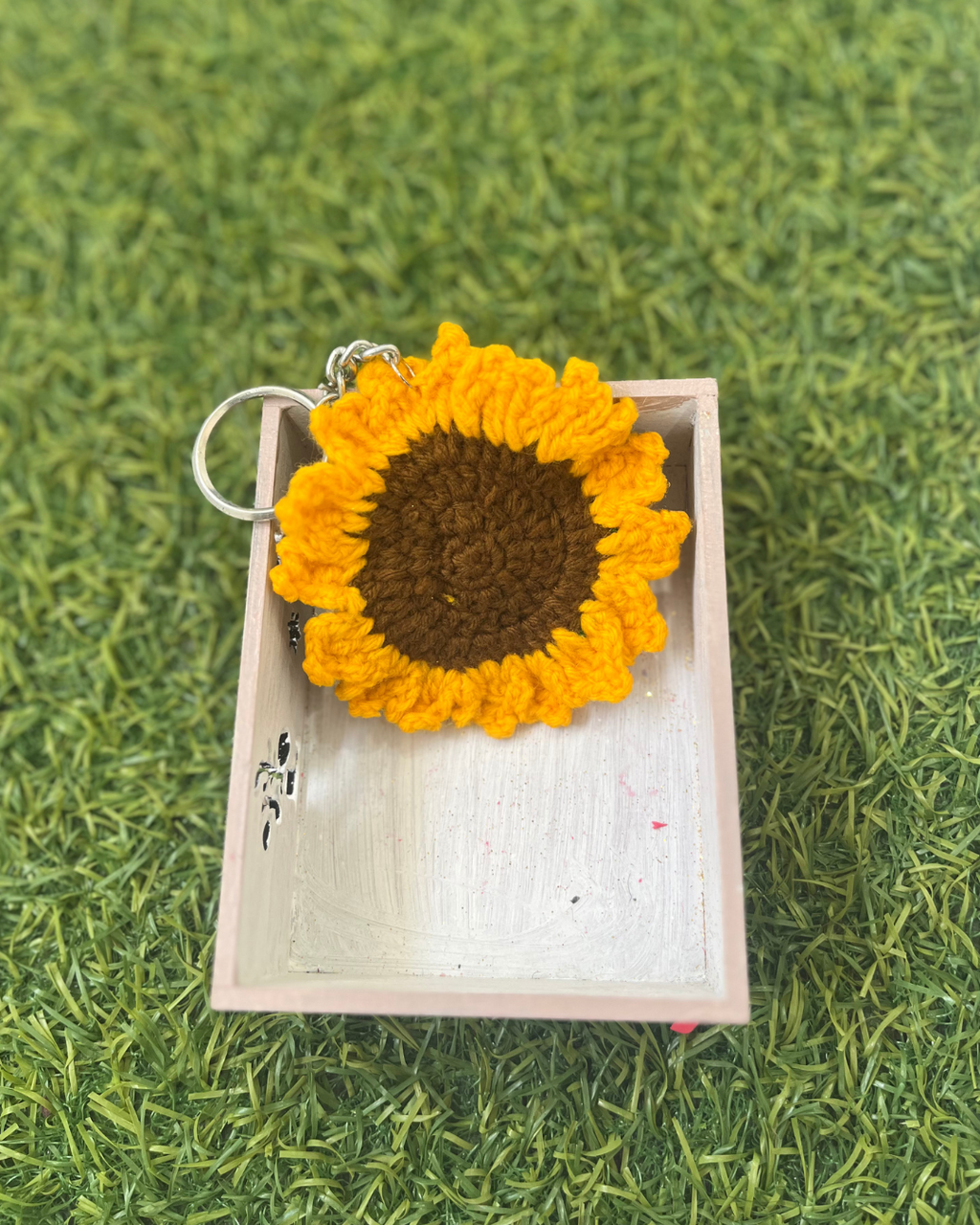 Sunflower Handmade Crochet Keychain