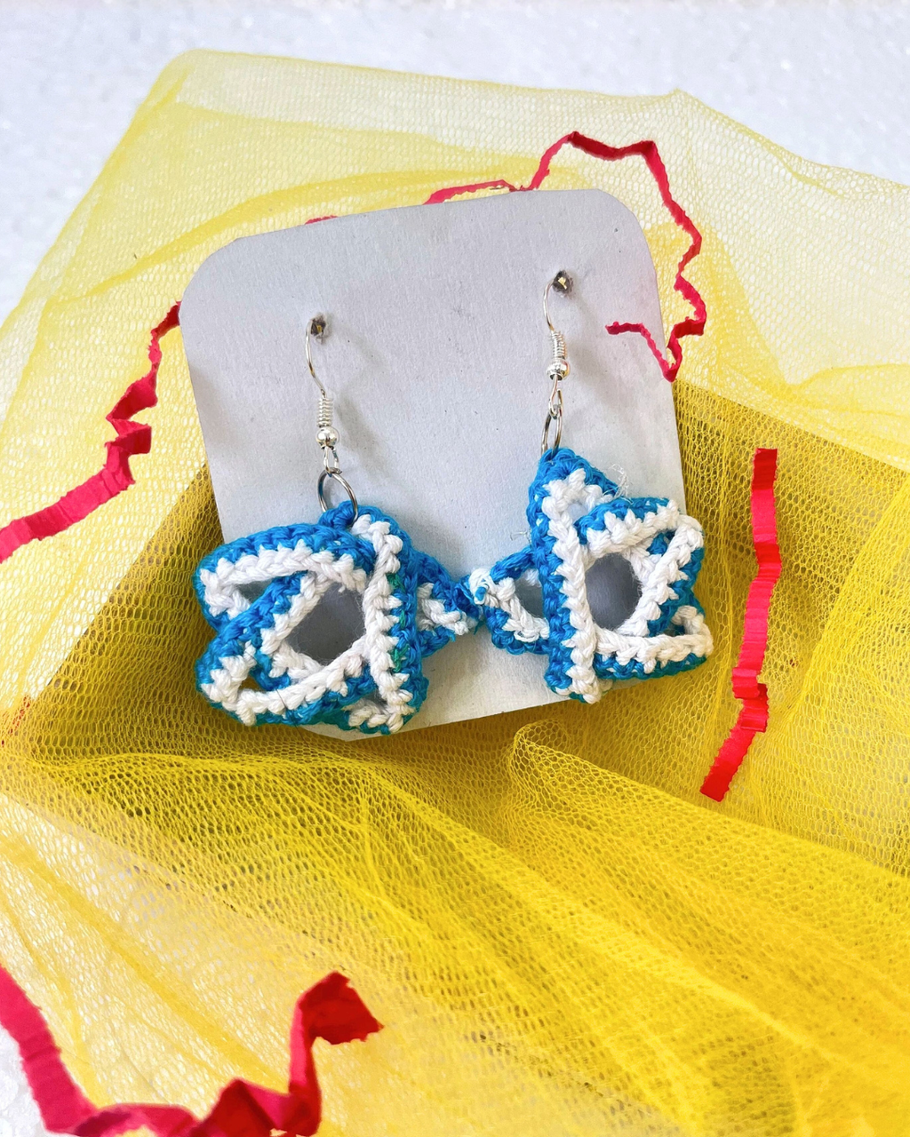 Star Handmade Crochet Earrings
